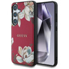 Guess Grained Flower Pattern MagSafe - étui pour Samsung Galaxy S25 (fuchsia)