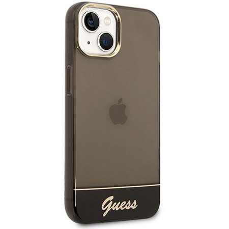 Průsvitné pouzdro Guess - iPhone 14 Plus (černé)