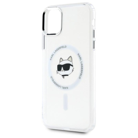 Karl Lagerfeld IML Metal Choupette Head MagSafe - pouzdro pro iPhone 11 (bílé)