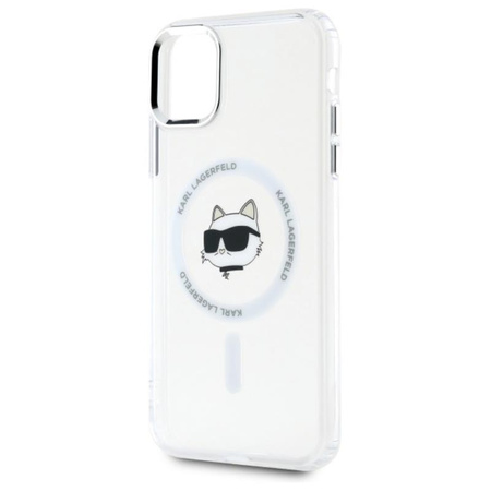 Karl Lagerfeld IML Metal Choupette Head MagSafe - Coque iPhone 11 (blanc)