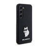 Karl Lagerfeld Silicone Choupette Metal Pin - Samsung Galaxy S24 Case (black)