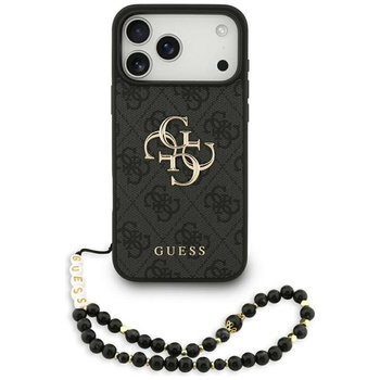 ETUI DO IPHONE 17 PRO MAX GUESS CZARNE ORYGINALNE ZE SMYCZĄ ELEGANCKIE CASE
