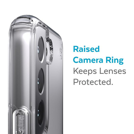 Speck Presidio Perfect-Clear - Samsung Galaxy S22+ Case with MICROBAN Coating (Clear/Clear)