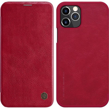 Nillkin Qin Leather Case - Coque pour Apple iPhone 12 / 12 Pro (Rouge)