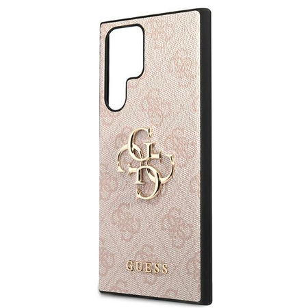 Guess 4G Big Metal Logo - Étui Samsung Galaxy S22 Ultra (rose)