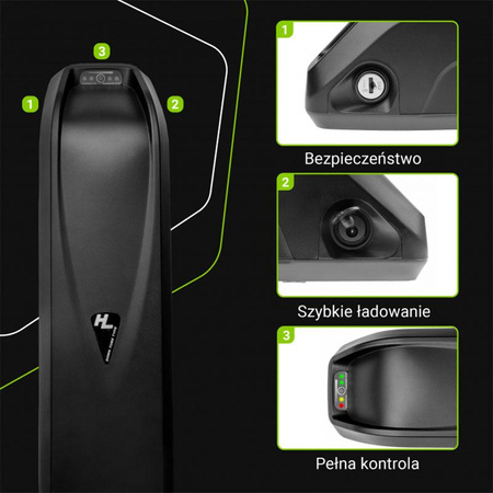 Green Cell - 15Ah (540Wh) akkumulátor E-Bike 36V elektromos kerékpárhoz