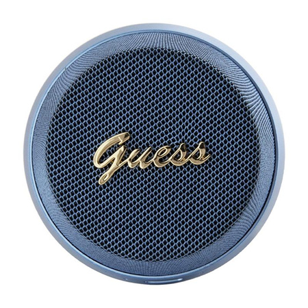 Guess Magnetic Script Metal Logo - Głośnik Bluetooth V5.3 (niebieski)