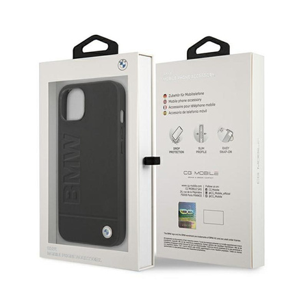 BMW Signature Logo Imprint - Etui iPhone 13 (Czarny)