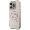 Karl Lagerfeld IML strasszos Karl Head - tok iPhone 16 Pro Max készülékhez (rózsaszín)