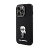 Karl Lagerfeld Silikon Ikonik Metall Pin - iPhone 15 Pro Tasche (schwarz)