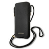 Guess Saffiano Pouch - S/M pochette pour téléphone max 6.1" (noir)