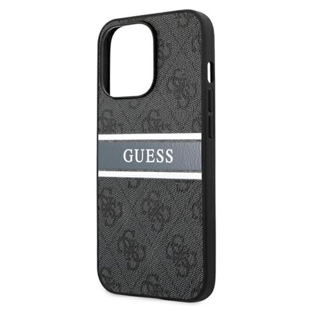 Guess 4G Printed Stripe - Etui iPhone 13 Pro Max (szary)