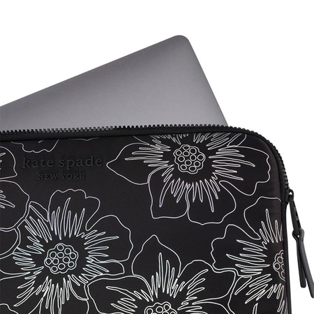 Kate Spade New York Puffer Sleeve - MacBook Pro 14" / Notebook 14" Cover (Hollyhock Iridescent Black)