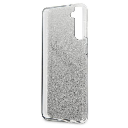 Guess Glitter Gradient Script - Etui Samsung Galaxy S21+ (czarny)