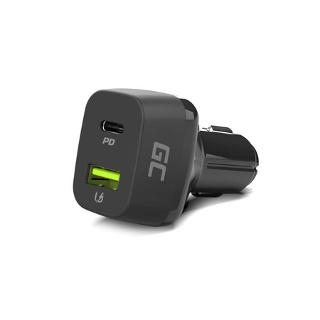 Green Cell - Ładowarka samochodowa USB-C Power Delivery + USB Quick Charge 3.0