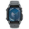 Spigen Rugged Armor Pro - Bracelet avec étui pour Apple Watch 10 46 mm (Gris foncé)