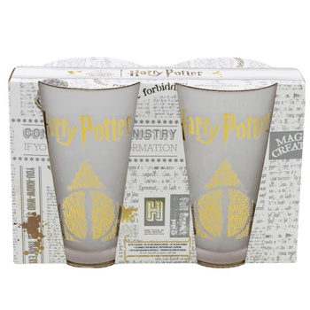 Harry Potter - Set de deux verres dans une boîte décorative de la collection Golden Magic 490 ml