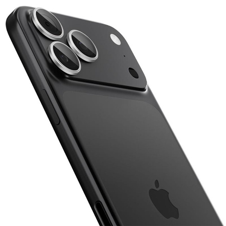 Spigen Optik Pro GLAS.TR EZ Fit kameravédő 2 db-os csomag - üveglencse-védő iPhone 16 Pro / 16 Pro Max / 17 Pro / 17 Pro Max készülékhez (2 db) (ezüst)