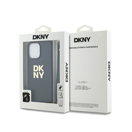 DKNY Wrist Strap Stock Logo - pouzdro pro iPhone 14 Pro Max (černé)