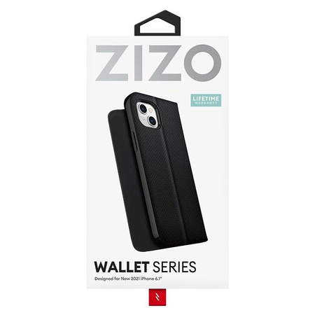 Řada ZIZO WALLET - flipové pouzdro pro iPhone 13 (černé)