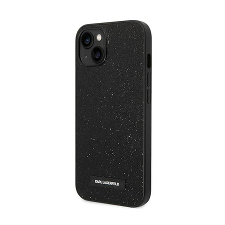 Karl Lagerfeld Glitter Plaque Logo - iPhone 14 Tasche (schwarz)