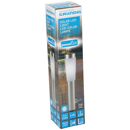 Grundig - velká robustní solární lampa 2xLED výška 56 cm