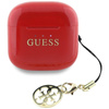 Guess fényes hatású nyomtatott klasszikus logó és báj - TWS Bluetooth fejhallgató + töltőtáska (piros)