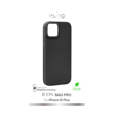 PURO ICON MAG PRO - iPhone 15 Plus MagSafe Tasche (Schwarz)