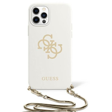 Guess 4G Big Logo Kette - iPhone 12 Pro Max Tasche (weiß)