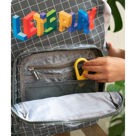 Gameration - Retro Schulrucksack (grau)