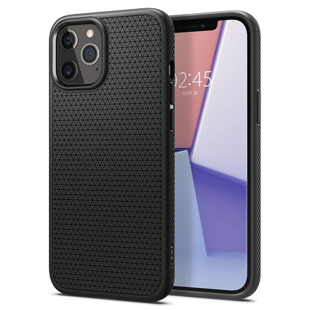 Spigen Liquid Air - Coque pour iPhone 12 Pro / iPhone 12 (Noir)
