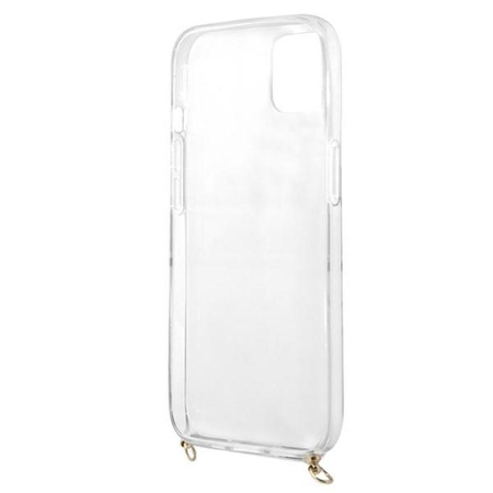 Guess Leopard Gold Stripe Crossbody - iPhone 13 Tasche