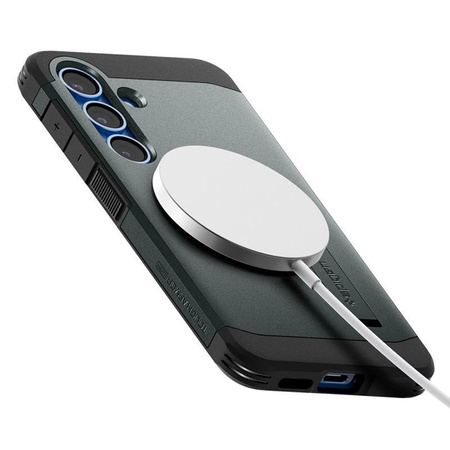 Spigen Tough Armor MagSafe - Gehäuse für Samsung Galaxy S25+ (Abyss Grün)