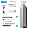 Quokka Solid - Borraccia termica in acciaio inox 510 ml (nero jet)