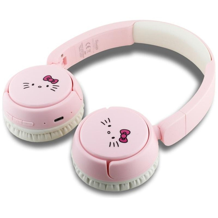 Hello Kitty Face Logo – Kabellose Over-Ear-Bluetooth-Kopfhörer V5.3 (rosa)