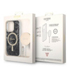 Guess Bundle Pack MagSafe IML Marble - pouzdro MagSafe pro iPhone 14 Pro Max + sada nabíječky (černá/zlatá)