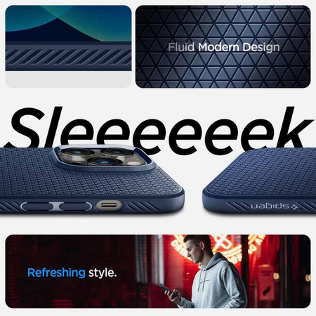 Spigen Liquid Air - Hülle für iPhone 14 Pro (Marineblau)