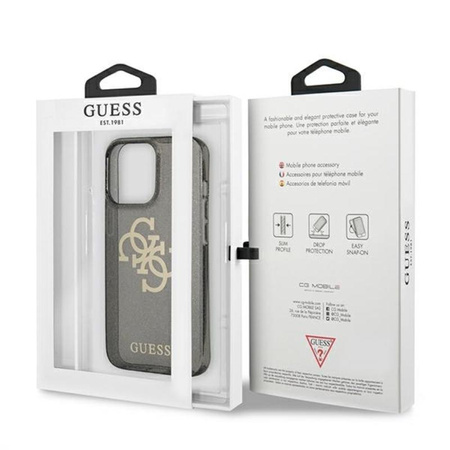 Guess Glitter 4G Big Logo - iPhone 13 Pro Case (black)
