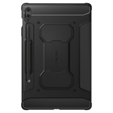 Spigen Rugged Armor Pro - Gehäuse für Samsung Galaxy Tab S9 FE+ 12.4" (Schwarz)