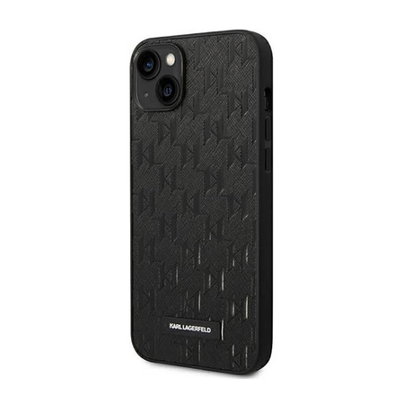 Karl Lagerfeld Saffiano Mono Metal Logo - iPhone 14 Plus Case (black)