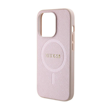 Guess Saffiano MagSafe - iPhone 15 Pro Max Case (pink)