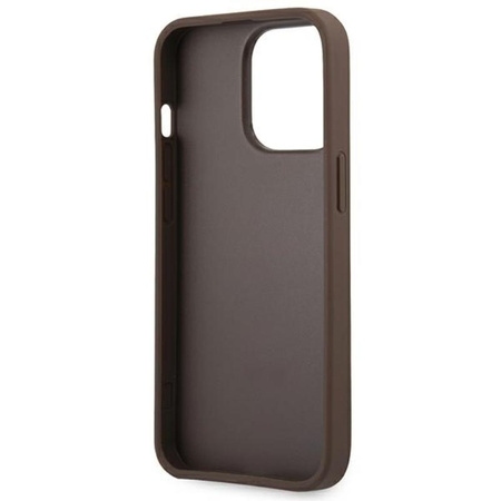 Guess 4G Printed Stripe - pouzdro pro iPhone 13 Pro Max (hnědé)