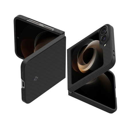 Spigen Airskin - Etui pour Samsung Galaxy Z Flip 6 / 7 FE (Noir Aramide)