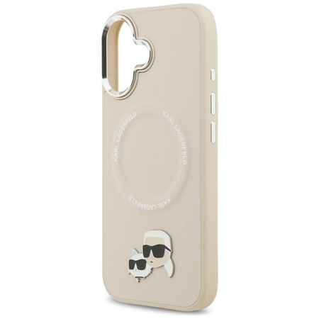 Karl Lagerfeld Karl & Choupette Pins MagSafe - Case for iPhone 17 (beige)
