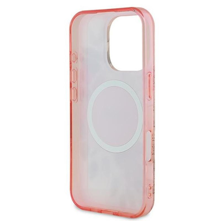Guess IML Blume & Tonal Kreis MagSafe - iPhone 16 Pro Max Fall (rosa)