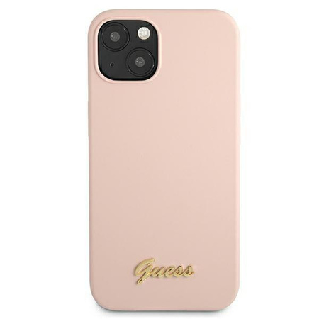 Étui Guess Silicone Script MagSafe - iPhone 13 (rose)