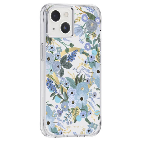 Rifle Paper Clear MagSafe - iPhone 14 Case (Garden Party Blue)