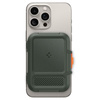 Spigen Lock Fit MagSafe - Portefeuille magnétique (vert militaire)