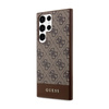 Collection Guess 4G Bottom Stripe Metal Logo - Étui Samsung Galaxy S24 Ultra (marron)