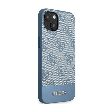 Guess 4G Bottom Stripe Metal Logo Collection - iPhone 15 Case (blue)